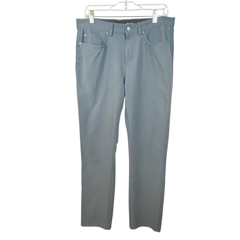 Greg Norman Collection Mens Slate Dress Pants 32x32 Classic Fit Gray Golf Slacks